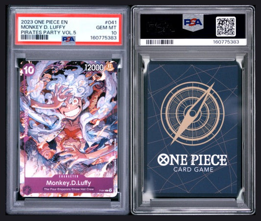 PSA 10 2023 One Piece Promos Monkey D. Luffy #041 Pirates Party Vol.5