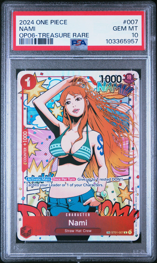 PSA10 2024 ONE PIECE OP06 WINGS OF THE CAPTAIN 007 NAMI