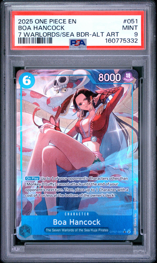PSA9 2025 One Piece Seven Warlords of the Sea Binder Set Boa Hancock #051