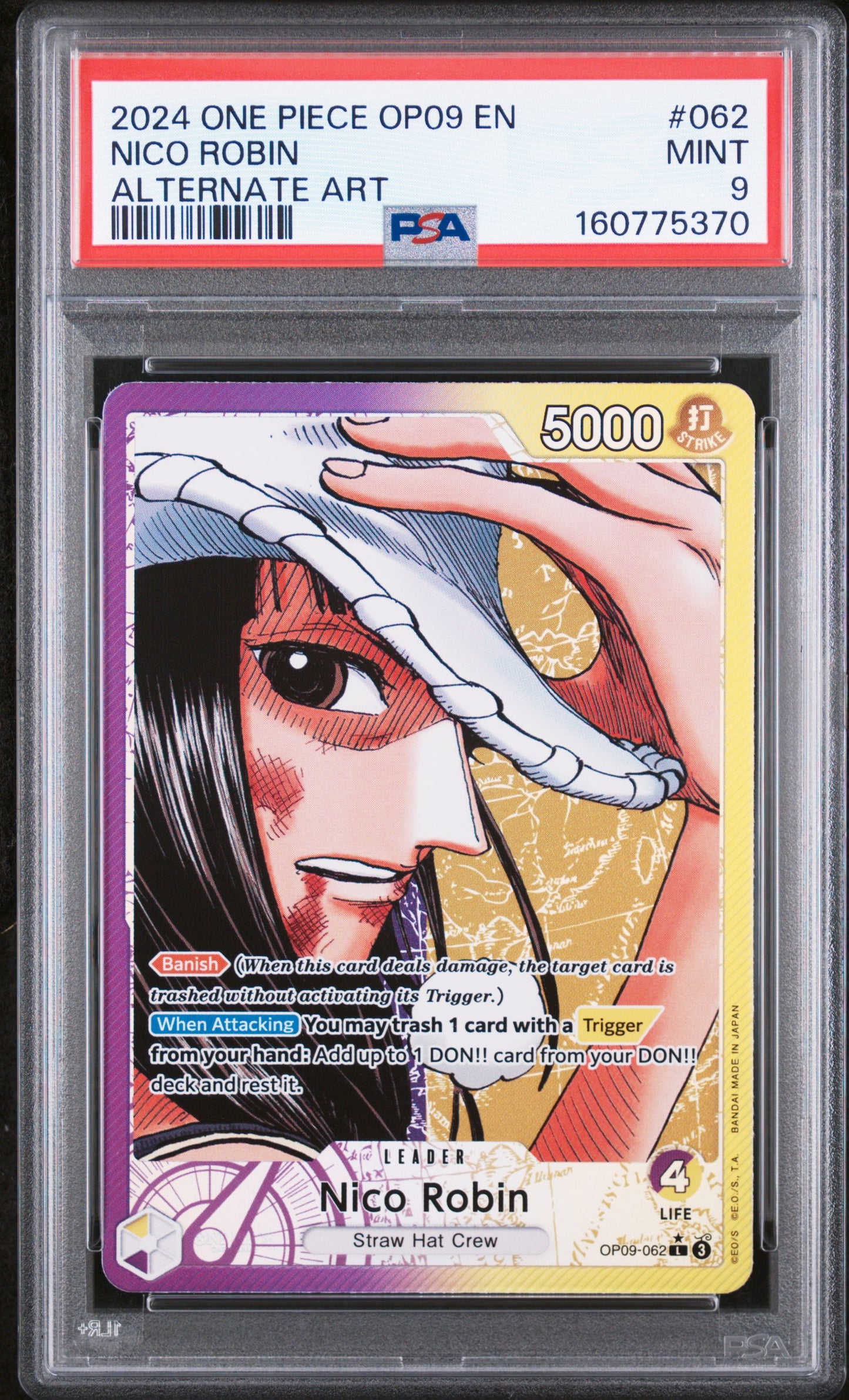 PSA 9 2024 One Piece Op09-Emperors in the New World Nico Robin #062