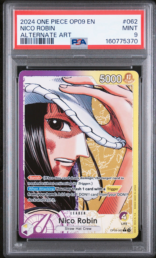 PSA 9 2024 One Piece Op09-Emperors in the New World Nico Robin #062