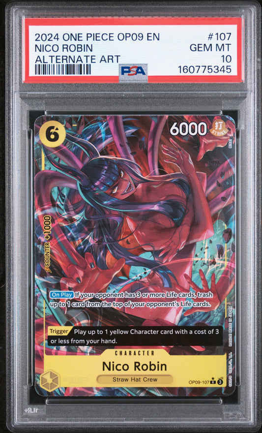 PSA 10 2024 One Piece Op09-Emperors in the New World Nico Robin #107