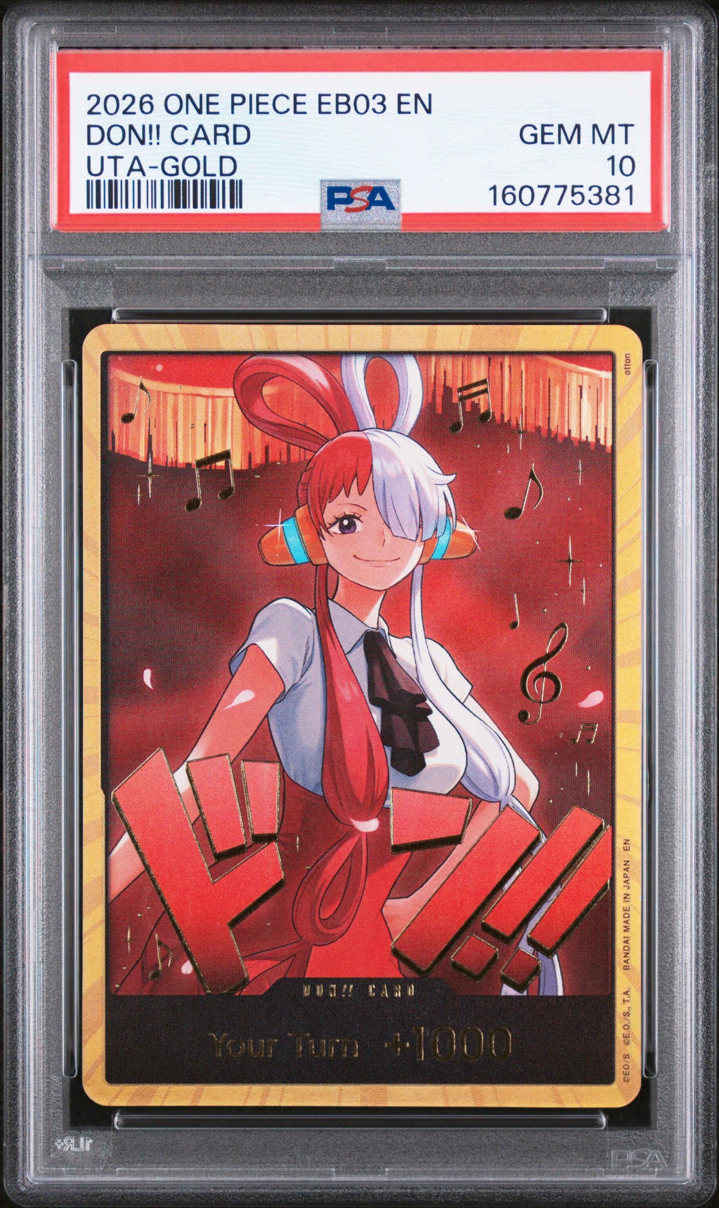 PSA 10 2026 One Piece Eb03-Extra Booster -One Piece Heroines Edition- Don!! Card