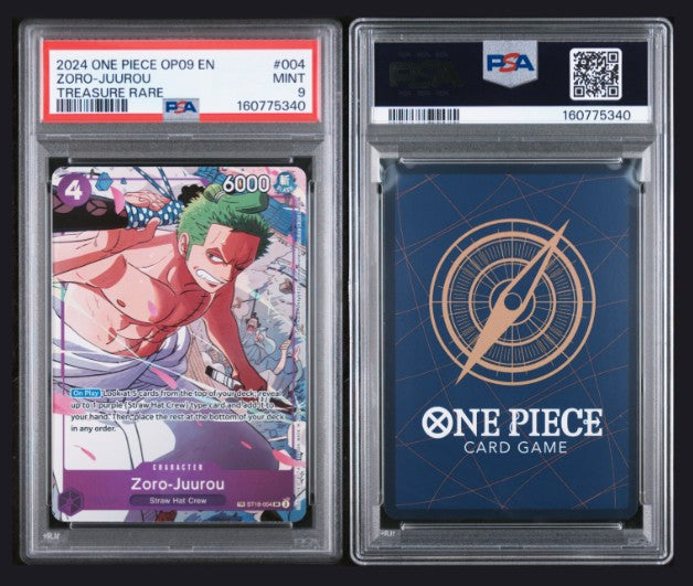 PSA 9 2024 One Piece Op09-Emperors in the New World Zoro-Juurou #004 Treasure Rare